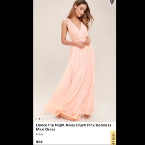 Lulus Blush Pink Backless Maxi Dress
